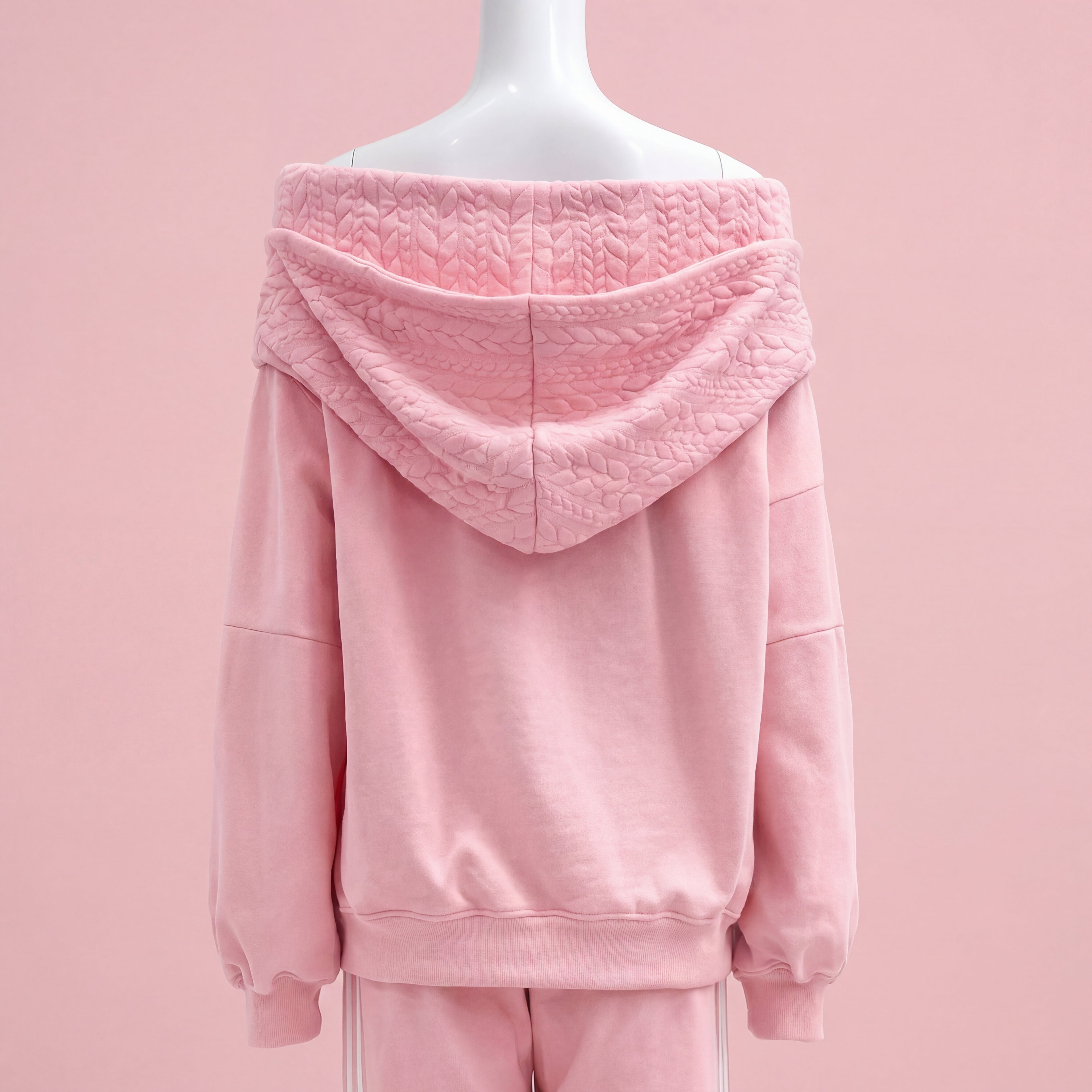 BooBurn Melt Bow Hoodie -Blush Aura