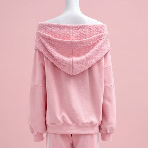 BooBurn Melt Bow Hoodie -Blush Aura