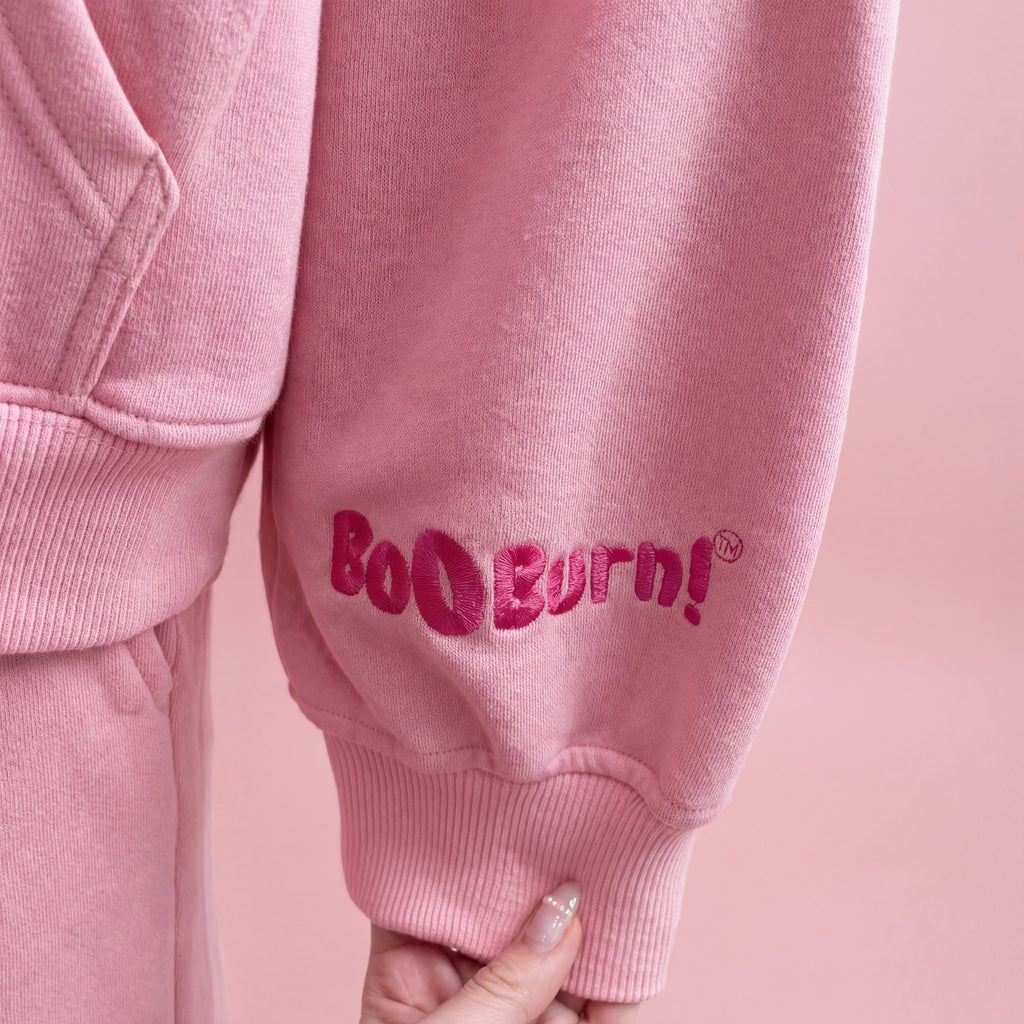 BooBurn Melt Bow Hoodie -Blush Aura