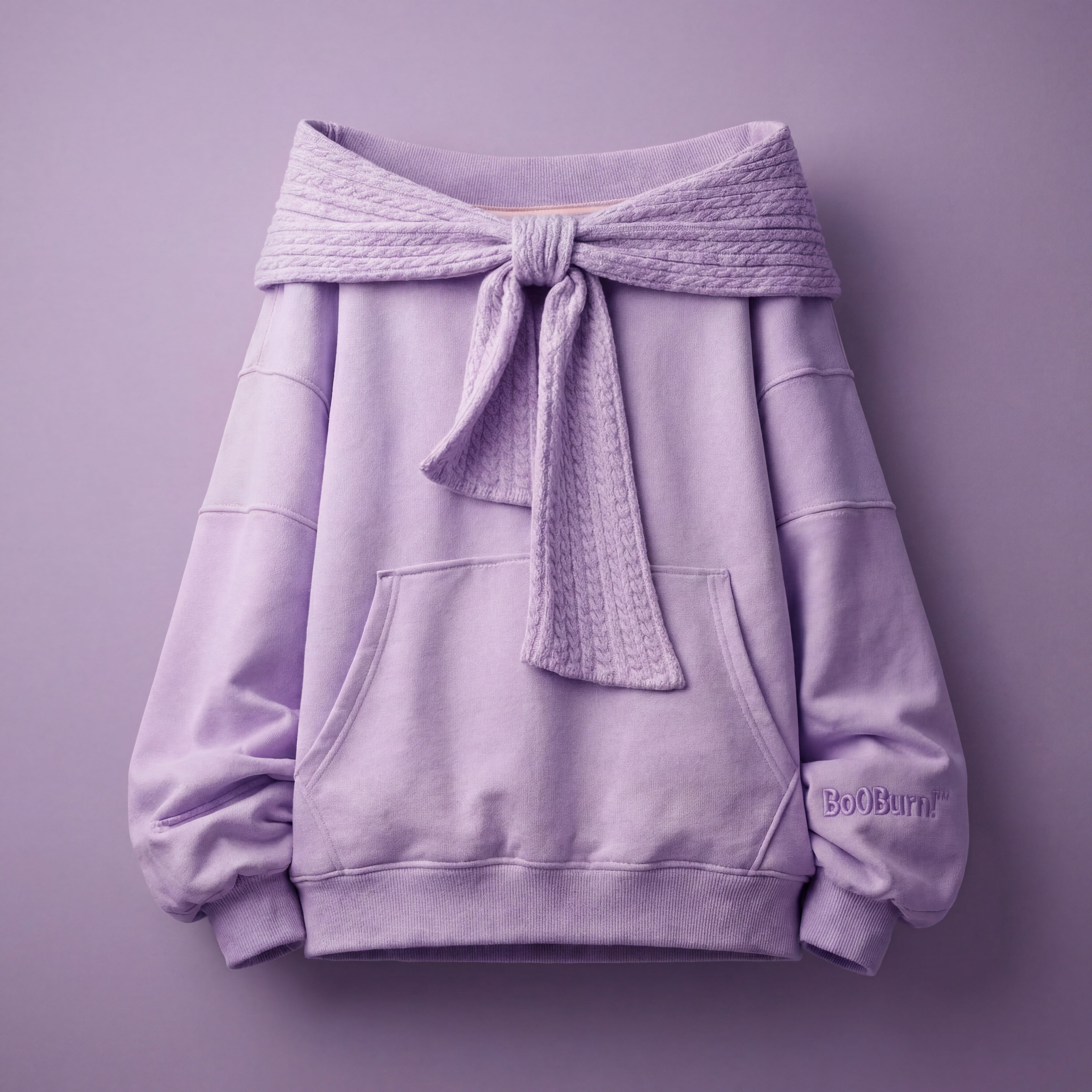 BooBurn Melt Bow Hoodie -Blush Aura