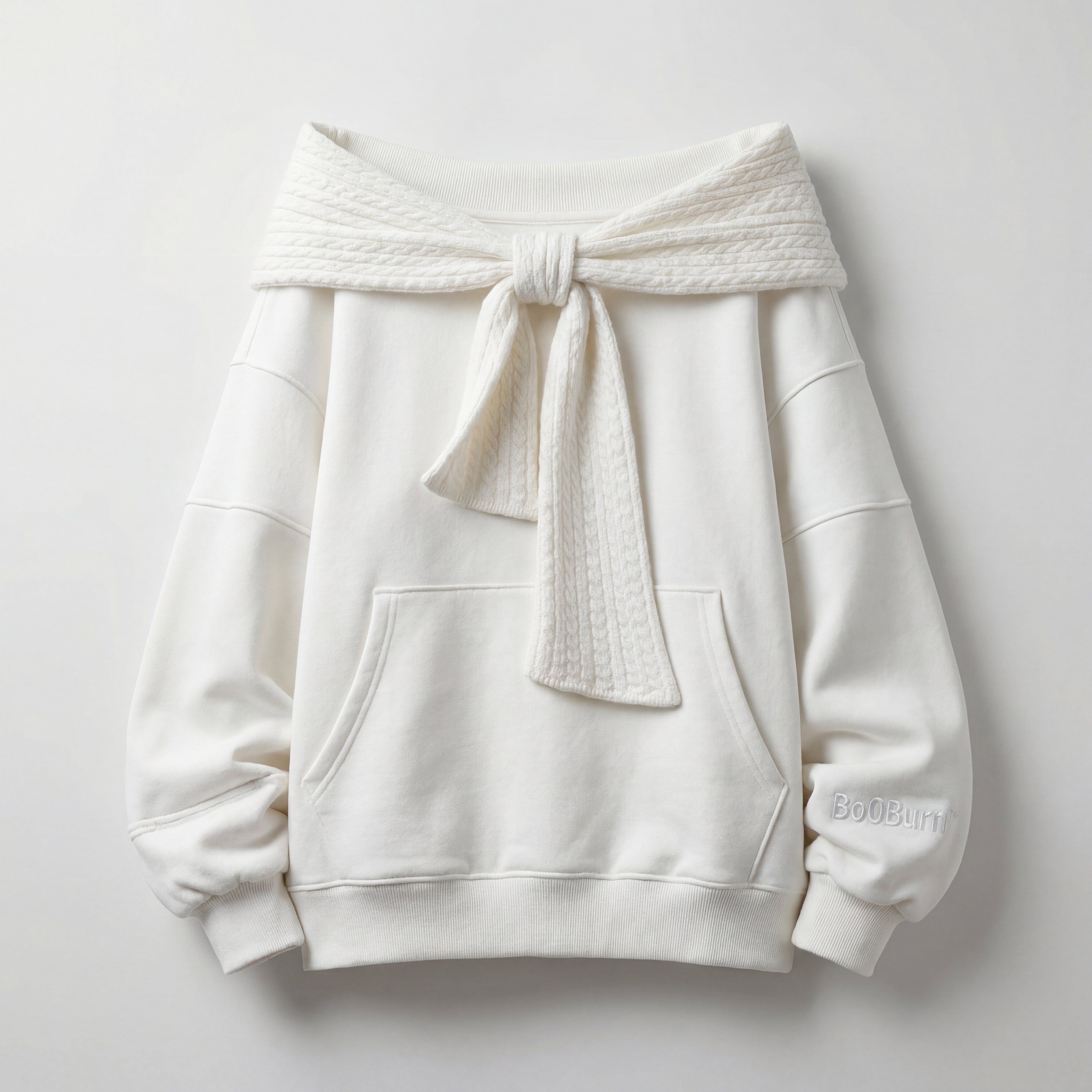 BooBurn Melt Bow Hoodie -Blush Aura